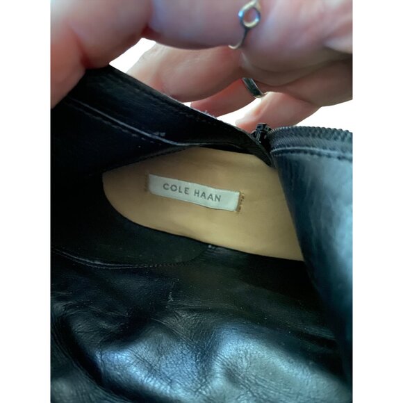 Cole Haan Everly Boots Black Size 6.5 Stealth Wealth Preppy Equestrian Classic - Picture 11 of 15